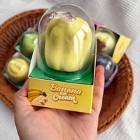 Glace exotique aux fruits en forme de pêche, ananas, banane, Yammy, chocolat et lait, sucette glacée aux fruits