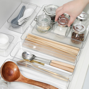 Transparent Acrylic <b>Drawer</b> Organizer Rectangular Stackable Office Desk <b>Storage</b> <b>Box</b> For Utensils And Cosmetics - Product Image 1