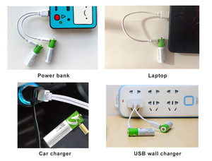 Batterie <span class=keywords><strong>Rechargeable</strong></span> Lithium-ion Personnalisée Marque Grossiste <span class=keywords><strong>AA</strong></span> 1.5V avec Port Type-C et Câbles de Charge - Product Image 4