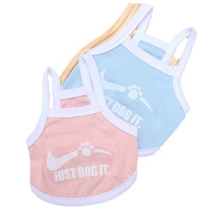 Gilet pour chien avec imprimé Just Dog It, bretelles de couleurs macaron pour petites races, Teddy, Bichon, Pomeranian, léger, printemps-été - Product Image 4