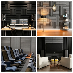 Panneaux <span class=keywords><strong>de</strong></span> mousse acoustique épais <span class=keywords><strong>de</strong></span> 2 pouces, mousse insonorisante à large bande, rembourrage dense insonorisant, tuiles <span class=keywords><strong>de</strong></span> mousse absorbante pour studio d'enregistrement - Product Image 6