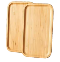 Vente en gros Assiette de rangement naturelle pour le thé de l'après-midi avec vernis en bambou Plateau en bois pour la vaisselle de rangement pour fruits d'hôtel
