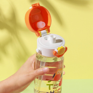 Botella de Agua Reutilizable a Prueba de Fugas PINKAH Kids Animals de 620 ml/20 oz, Fabricada en PPSU, con Pajita y Correa para Niños, para la Escuela, Deportes y Campamentos - Product Image 3