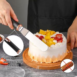 Spatule rectangulaire en acier inoxydable, outil de décoration de gâteaux, racloir, lisseur, couteau à glaçage pour crème au beurre, glaçage, pâtisserie - Product Image 3