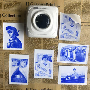 Etiqueta de papel térmico, papel adhesivo, papel fotográfico, azul, rosa, amarillo, para <span class=keywords><strong>impresora</strong></span> Peripage <span class=keywords><strong>Paperang</strong></span> - Product Image 5