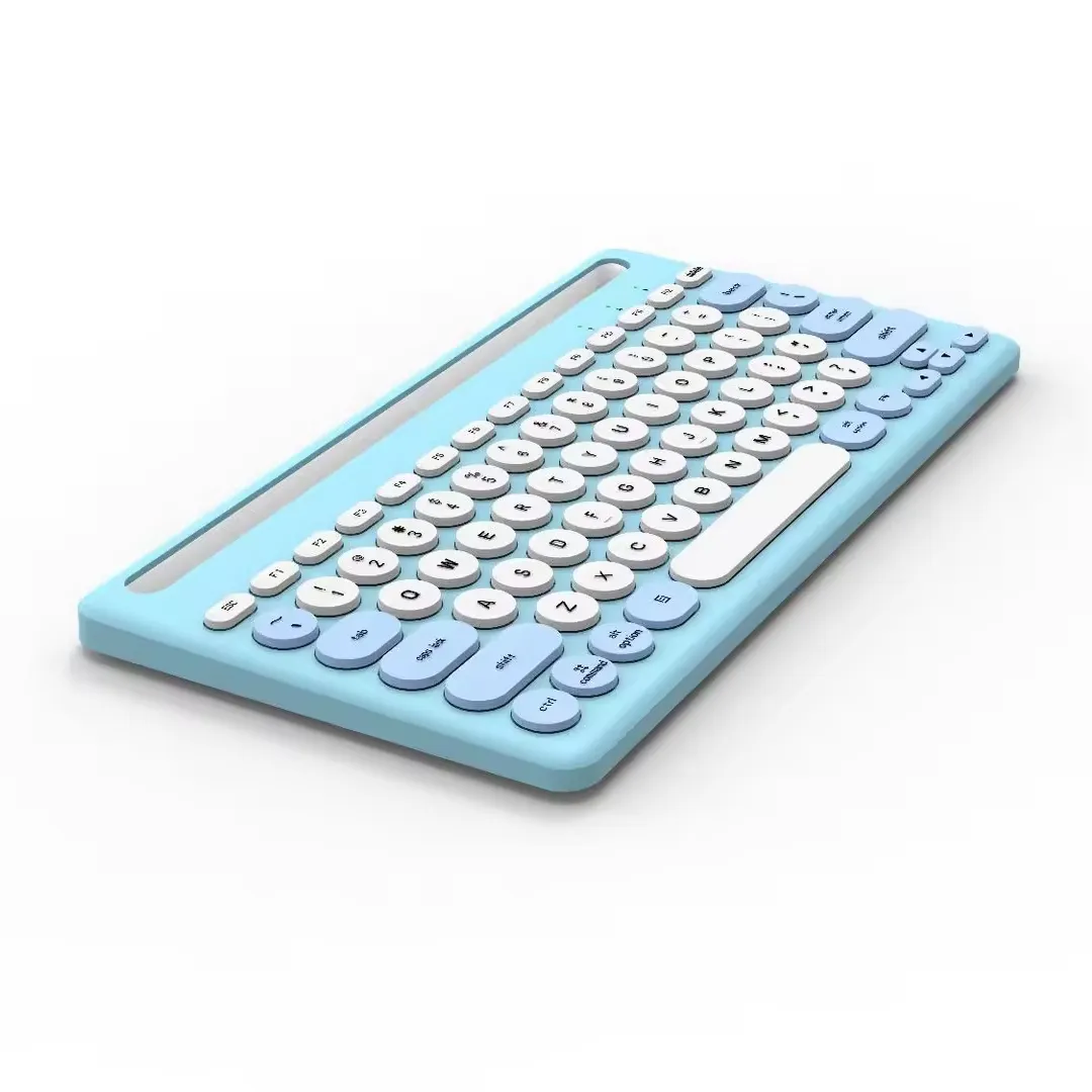 Wireless gaming keyboard FV-W58 Wireless Bluetooth Keyboard 78keys office game Rechargeable Black, White, Silver