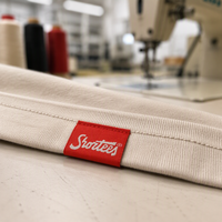 Étiquettes tissées en polyester à boucle classique, haute densité, personnalisées, cousues pour les cols de sweats à capuche et vestes, certifiées Oeko-Tex, lavables