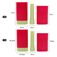 Conteneur de bâton de soleil en PP à fond tournant rechargeable de couleur rouge rose vert de 20g 15g personnalisé en gros