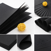 Carton noir mat simple face à haute rigidité en pâte mixte 250g/m² 300g/m² 350g/m² pour boîtes rigides, emballages cadeaux et papeterie