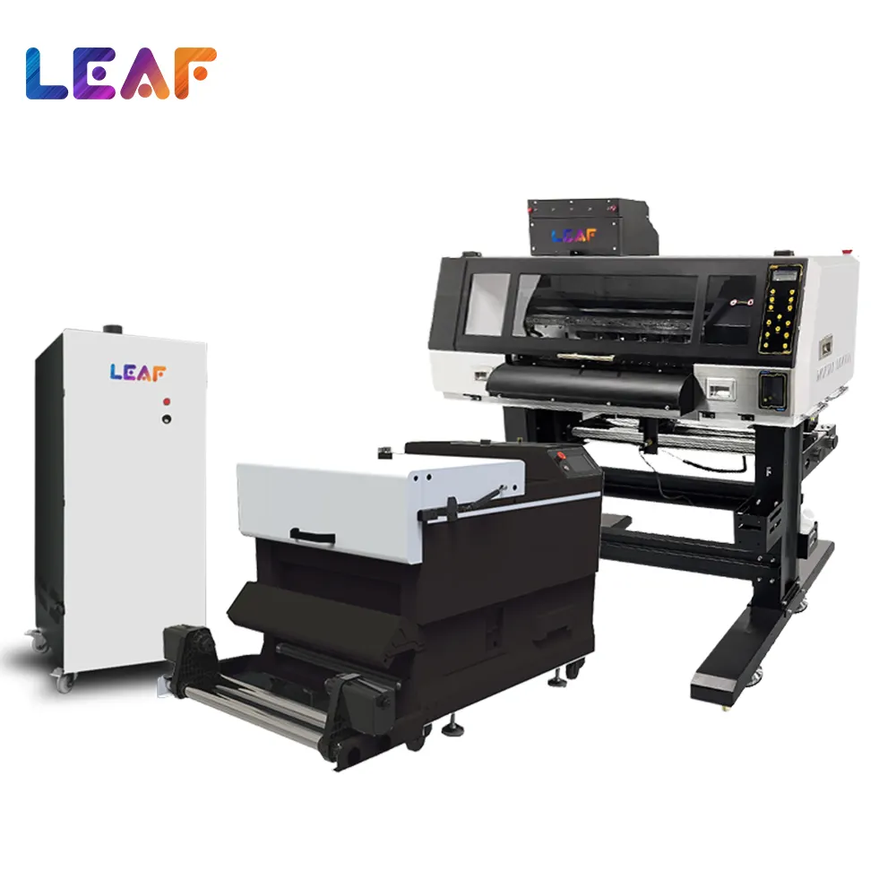 LEAF DTF mesin cetak Printer Inkjet Film Pet Transfer panas 2 i3200 kepala DTF 60cm Printer