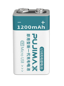 Batterie rechargeable 9V 1200mA Multimètre Guitare mètre Bloc neuf volts Batterie lithium-ion 6F22 Charge directe <span class=keywords><strong>micro</strong></span> USB - Product Image 2