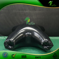 Costume gonflable noir double couche personnalisé Hongyi en PVC, tenue gonflable, costume gonflable en forme de ballon, à porter