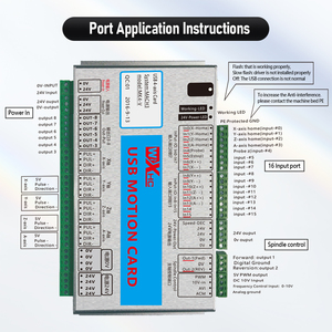Hltnc Mach 3 USB Ethernet Thẻ điều khiển chuyển động-3 trục, 4 trục, 5 trục, thế hệ thứ 5 bảng giao diện Lan MK3-V Bộ điều khiển CNC - Product Image 4