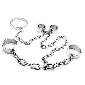 Ensemble de <span class=keywords><strong>bondage</strong></span> en métal de haute qualité, 3 pièces, système de retenue en métal solide de luxe pour couples, jeux pour adultes matures en chambre à coucher - Product Image 4