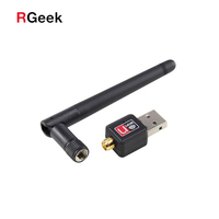 RGEEK-Mini adaptador de antena USB Wifi, tarjeta de red Lan, Dongle de tarjeta de red inalámbrica de 150Mbps, 802.11b/n/g, adaptador Ethernet USB
