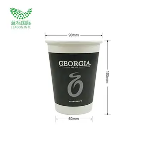 Hot insulation drinks foam take out double wall coffee cup with lid