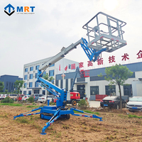 Plataforma elevadora de orugas todo terreno con brazo articulado de 10m, 12m, 14m, 16m, 18m, 20m