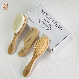 Nuevo Set de 3 Piezas 2025 para Bebés, Cepillo y Peine para Cabello de Madera Súper Suave, con Logotipo Personalizado para <span class=keywords><strong>Recién</strong></span> <span class=keywords><strong>Nacidos</strong></span> - Product Image 2