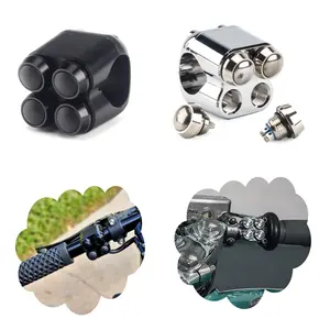 22mm 25mm Motorcycle Handlebar Switch 4-Buttton For Harley Chopper Dyna Sportster Softail Retro Cafe Racer Control Push Switches