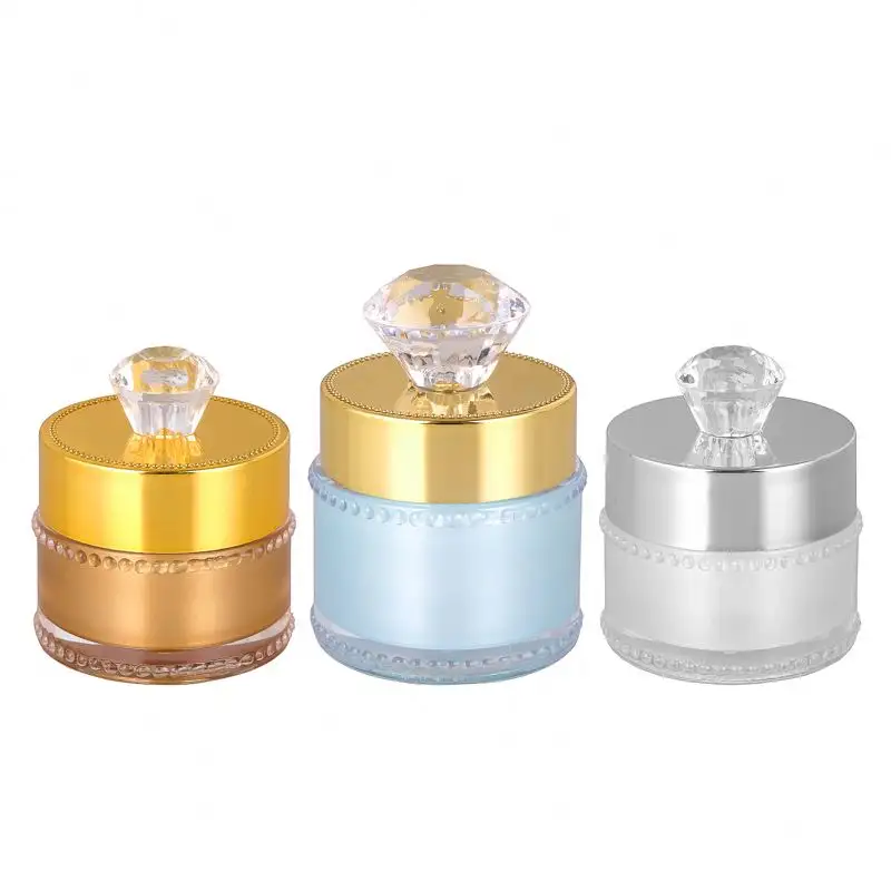 Sengmi 5G Trong Kho Sang Trọng Sẵn Sàng Để Tàu Vàng Nhựa Kim Cương Hình Dạng Jar Container Acrylic Kem Jar Cho Mỹ Phẩm Bao Bì