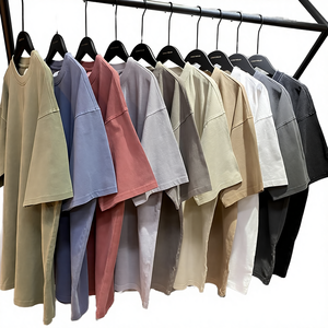 <b>Oversized</b> Acid Wash Vintage Knitted 100% Cotton Breathable Eco-Friendly Unisex Boxy Fit Digital Print Front 250GSM Blank - Product Image 4