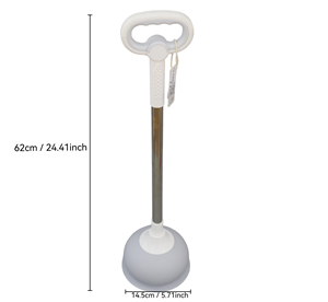 Déboucheur <span class=keywords><strong>de</strong></span> toilettes manuel en PVC, PP et acier inoxydable, écologique, pour le nettoyage et le débouchage des toilettes - Product Image 2