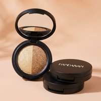 Palette de fards à paupières double teinte scintillante mate effet boue de pomme de terre, 2 couleurs, poudre ultra fine, maquillage waterproof, vente en gros