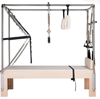 Ensemble de Pilates Cadillac en bois de chêne MJD CC22 5 pièces, accessoires pour Reformer et Wunda Chair, réglable, durable, boîte en bois