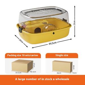 Vendita calda materiale acrilico ecologico con lucernario Extra ampio spazio gabbia di lusso criceto - Product Image 4