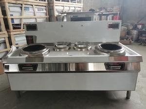 LYROE מסחרי בודד נירוסטה חשמלי כפול קעור צורב דיגיטלי בקרת אינדוקציה ווק סיר עם צילינדר - Product Image 2