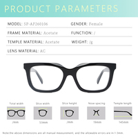 Lunettes optiques en acétate faites à la main sur mesure pour femmes, grande monture, style populaire, lunettes classiques, fournisseur d'usine, vente en gros, ODM, OEM