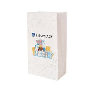 Tas medis Farma Logo kustom, kantong kertas farmasi cetak kantung obat cetak - Product Image 3