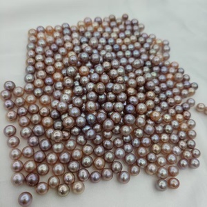 6,5-7mm 5A grado redondo Real agua dulce perlas naturales de agua dulce rosa púrpura naranja perlas sueltas perla Zhuji sin perforar - Product Image 3