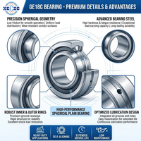 Rotule à billes sphérique en acier chromé GE18C de haute précision OEM pour vérin hydraulique de machine agricole