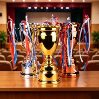 Coupe de champion en métal personnalisée, trophée de compétition sportive, souvenir, trophée pour la cérémonie du tournoi, prix, cadeau