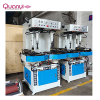 Machine automatique hydraulique QUANYI pour l'assemblage de semelles latérales de chaussures, capacité 80-120 paires/heure, avec positionnement mural universel et commande PLC