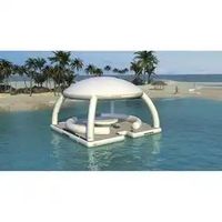 Tente gonflable unisexe en PVC pour plate-forme de loisirs aquatiques, quai de divertissement aquatique d'été, parcs d'îles flottantes, kits de réparation pour la mer de 4m