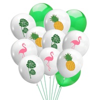 Décorations de fête d'anniversaire hawaïennes avec bannière, ballons, et décoration de gâteau pour les anniversaires Luau, les fêtes d'été tropicales et les barbecues.