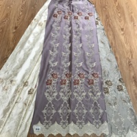 Rideau transparent brodé à fleurs 3D, au design turc, nouvelle collection 2020