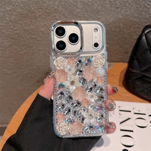 เคสโทรศัพท์มือถือหรูหราประดับเพชรเต็มดอกกุหลาบ สำหรับ iPhone 17 Air Pro Max 16 Pro Max 15 14 13 12 Plus - Product Image 5