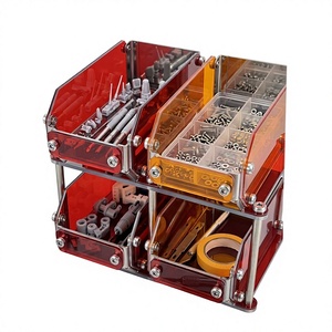 Organisateur de bureau modulaire en caoutchouc de silicone avec compartiments superposés autoportants en acier inoxydable 304 pour la maison et le bureau - Product Image 1