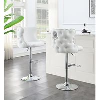 Nouveau style de tabourets de bar modernes et ajustables Chaise haute de bar pour la cuisine, le restaurant et le velours rose