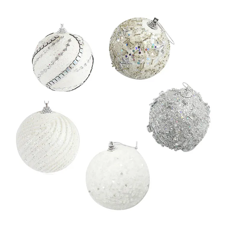 Christmas Decoration Supplies Home Decorations Silver Shatterproof Big Size Foam Christmas Ball for Sale