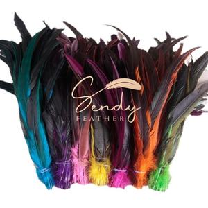 35-40cm Coq Plume Queue De Poulet Plume Cocktail Coque Plumas De Gallo Plumes Coqs pour Pêche Mouches Carnaval Décor - Product Image 5