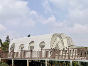 Tente dôme d'extérieur de luxe pour hôtel Tente d'été en forme de <span class=keywords><strong>voilier</strong></span> en acier galvanisé pour mariages, fêtes, camping, étanche - Product Image 4