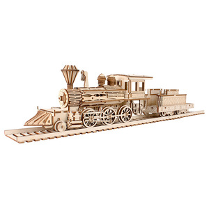 Modèle <span class=keywords><strong>de</strong></span> train à vapeur <span class=keywords><strong>en</strong></span> <span class=keywords><strong>bois</strong></span> 3D à construire soi-même, puzzle artisanal à assembler, jouet <span class=keywords><strong>pour</strong></span> enfants et adultes <span class=keywords><strong>pour</strong></span> stimuler la créativité et la pensée spatiale - Product Image 1