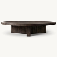 Table à thé en chêne antique vintage classique Salon moderne Maison Villa rectangulaire en bois peut être personnalisée