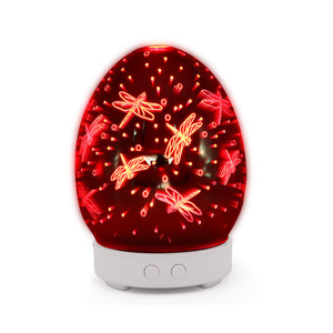 Diffuseur d'arômes créatif en verre 3D avec lumière LED, humidificateur ultrasonique 100 ml pour usage domestique et commercial - Product Image 1