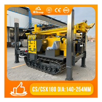 Foreuse de puits d'eau diesel CS180/CSL180 montée sur remorque à roues avec pompe pour usage agricole