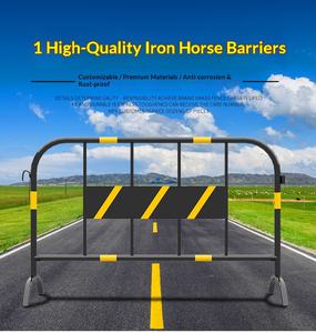Barrera de Seguridad Galvanizada Antioxidante, Valla Reflectante Amarilla y Negra para Obras, Proyectos Municipales y Control de Multitudes en Eventos - Product Image 5